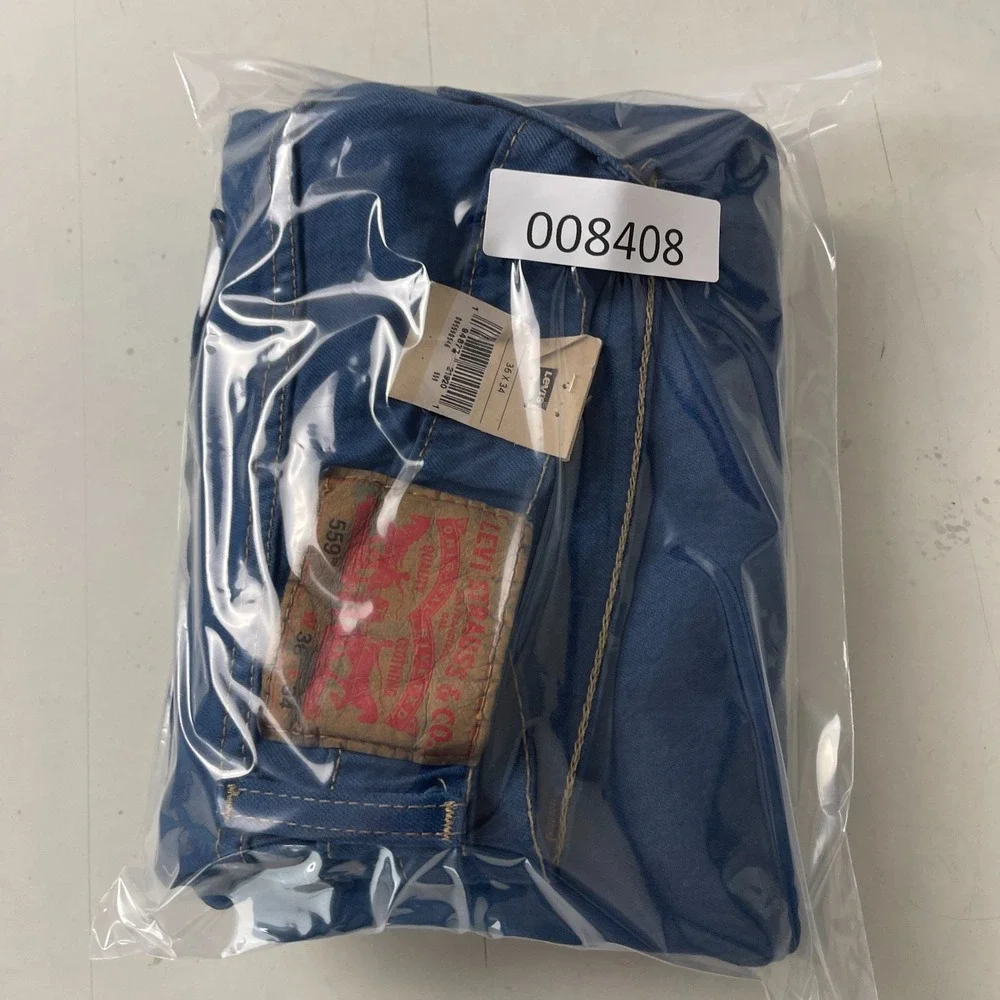 Levis 559 Jeans Mens 36x34 Blue Relaxed Straight Denim Stretch Casual Grunge Y2K